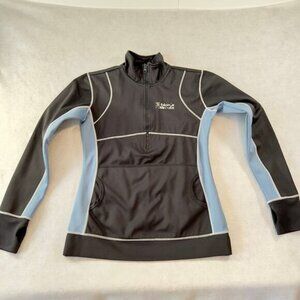 Bio Sweats Sauna Jacket Woman's SM (6-8) 1/2 Zip Long Sleeve w/ Kangaroo Pouch